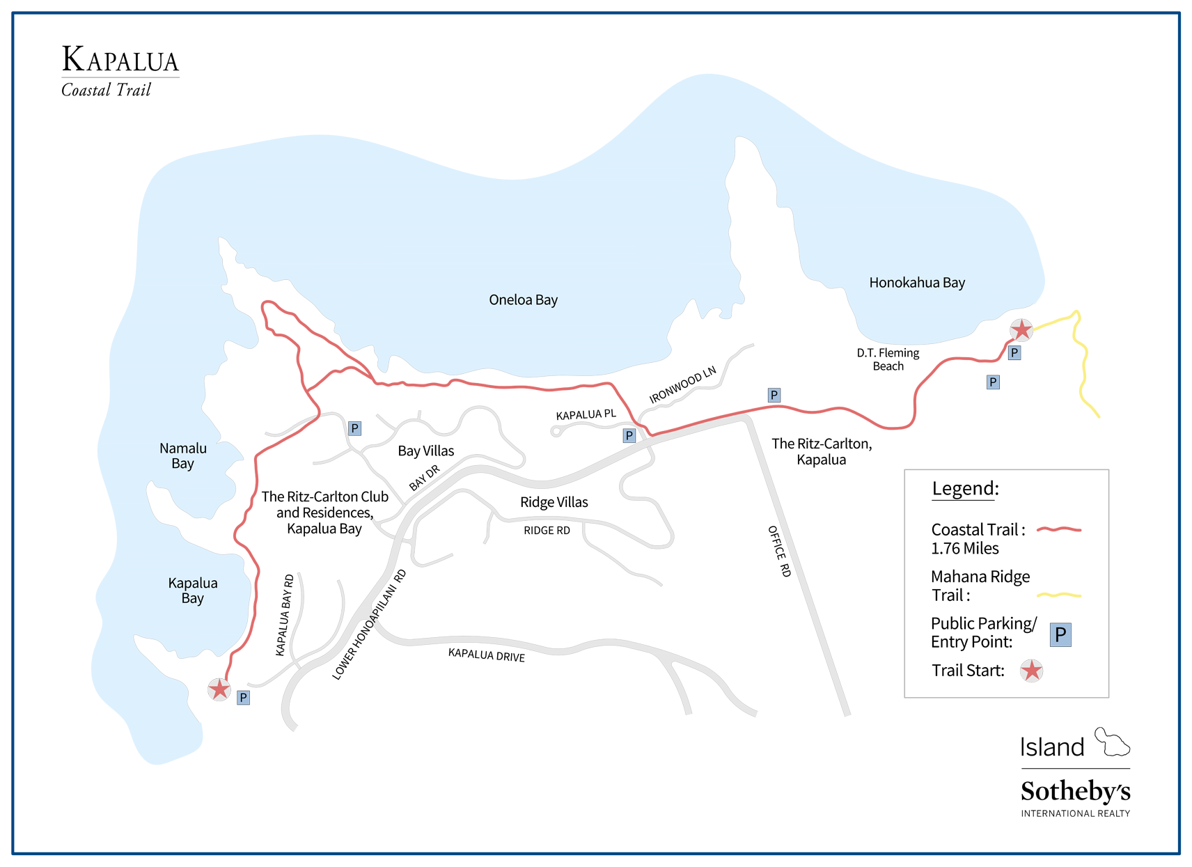 kapalua coast hiking trail map